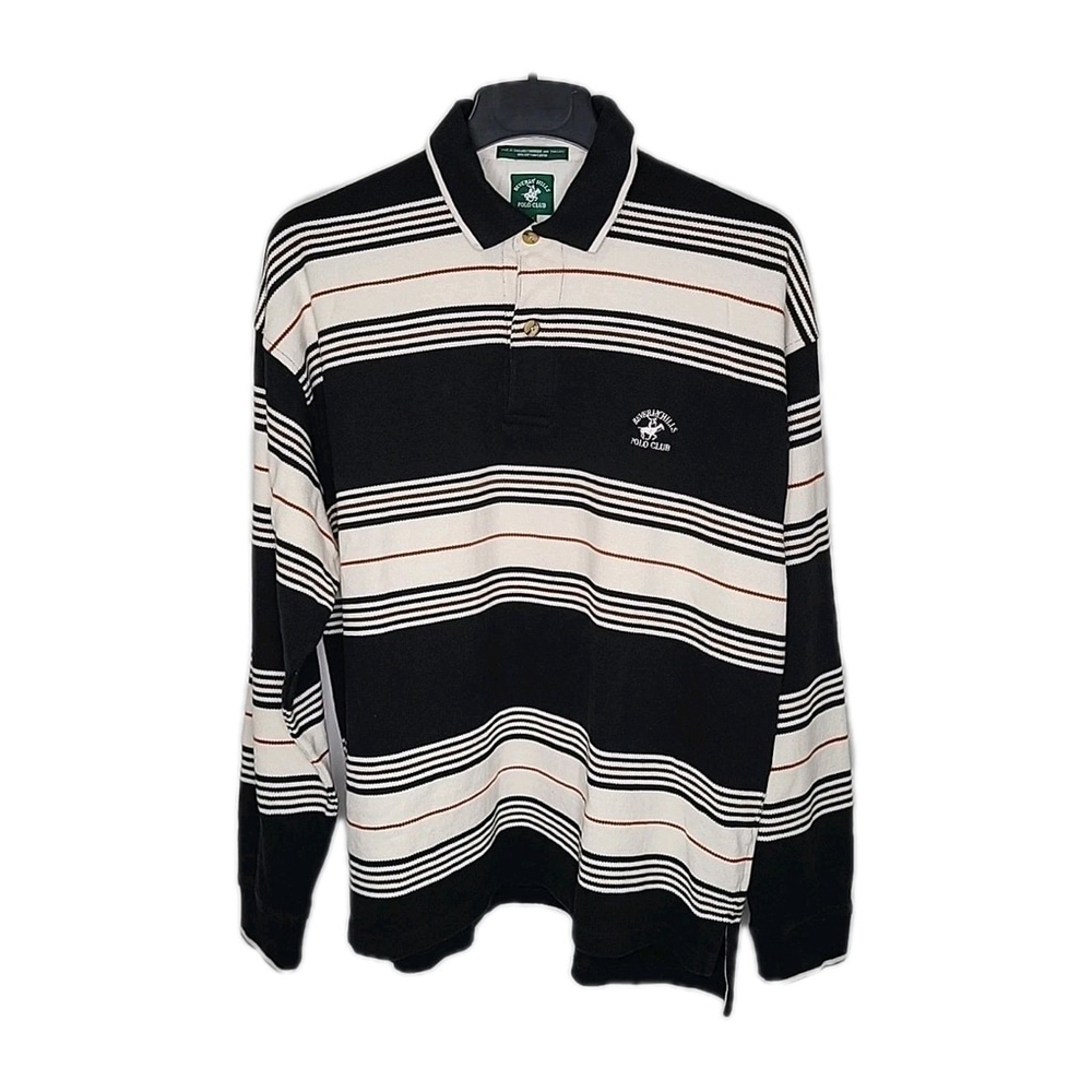 Beverly Hills Polo Club Men's Shirt Size XL 100% Cotton Knit Preppy Golf